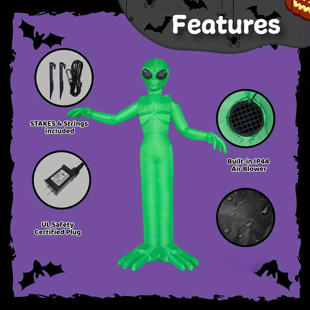 Joyfy Alien Halloween Inflatable Outdoor Decor LED Lights