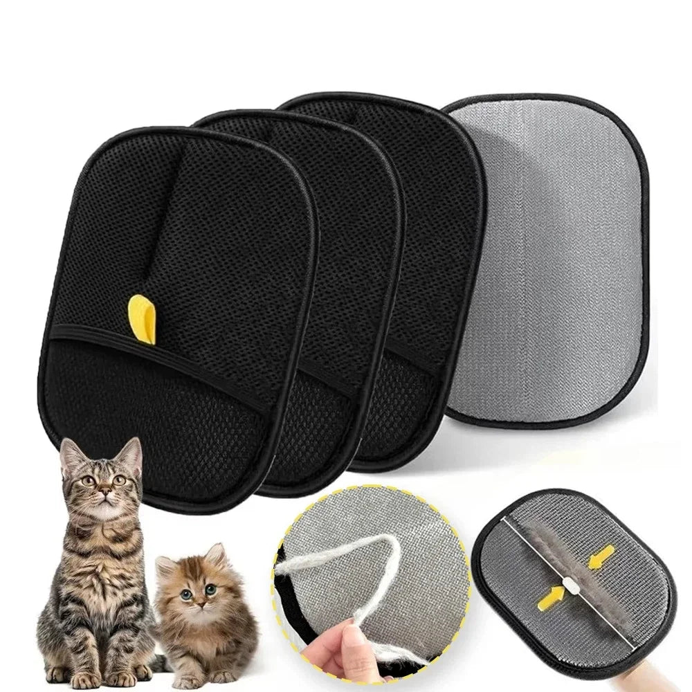 Reusable Double Sided Pet Hair Removal Gloves
