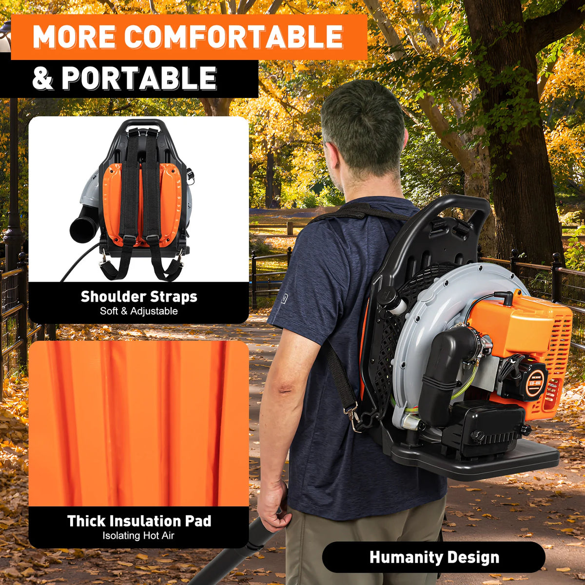 Gas Powered Backpack Leaf Blower for Lawn and Garden