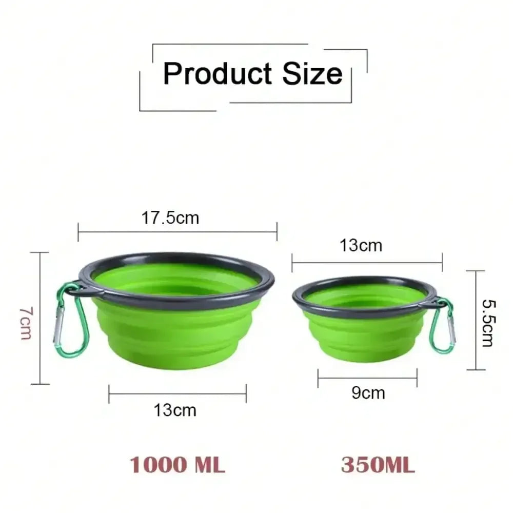 Folding Portable Pet Food And Water Bowl