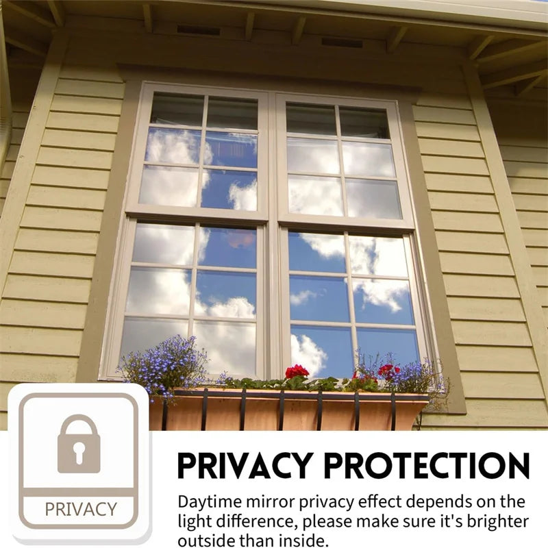 Daytime Privacy Window Film Non-Adhesive Cling Heat Control