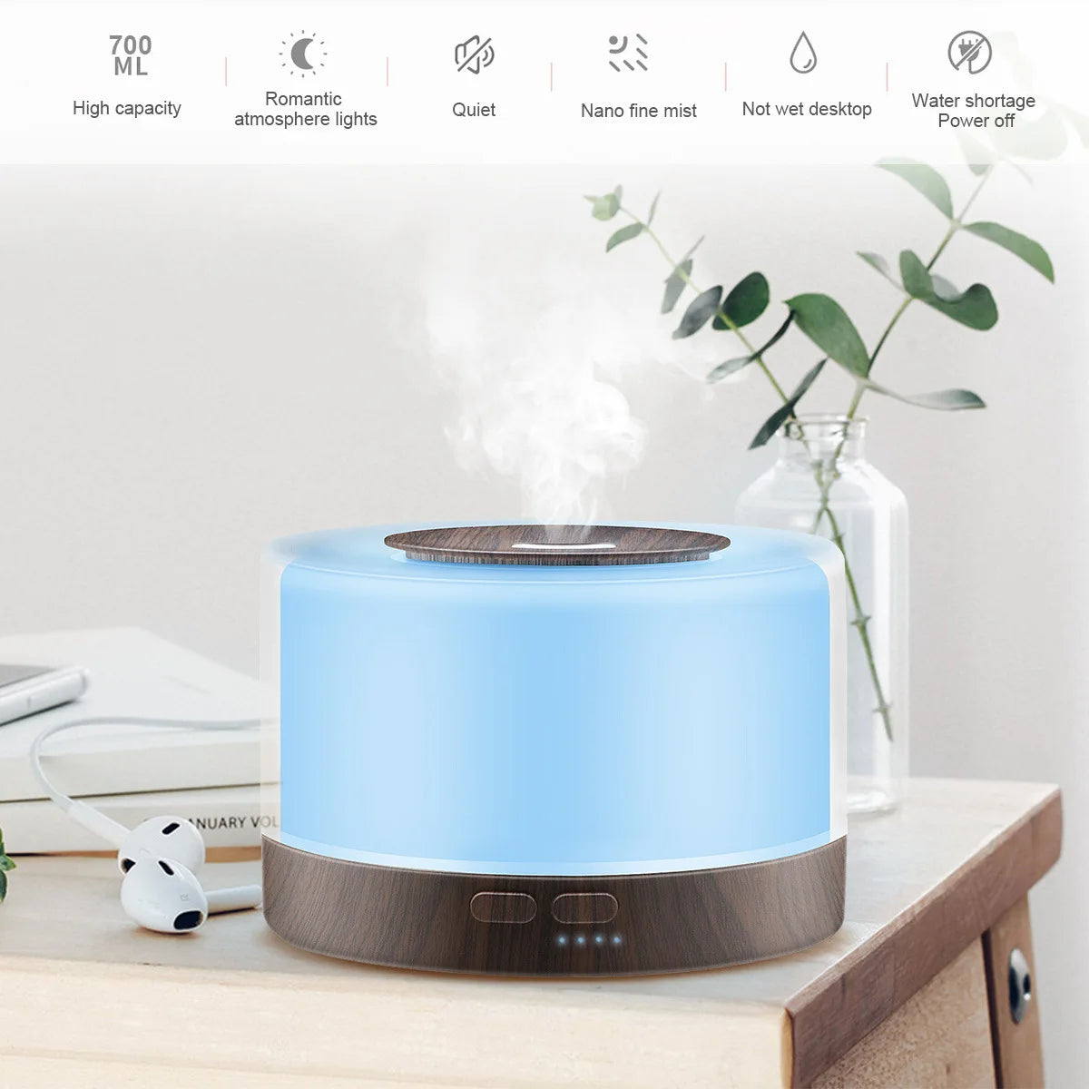 Miflame Ultrasonic Aroma Diffuser Mist Humidifier