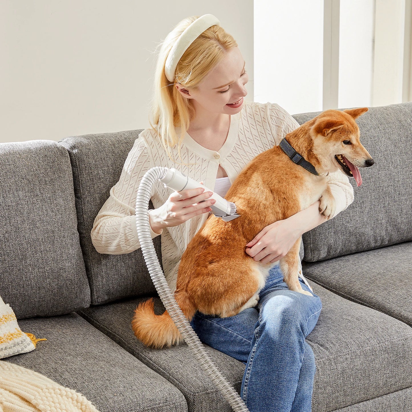 Professional Pet Grooming Vacuum With Clipper Kit