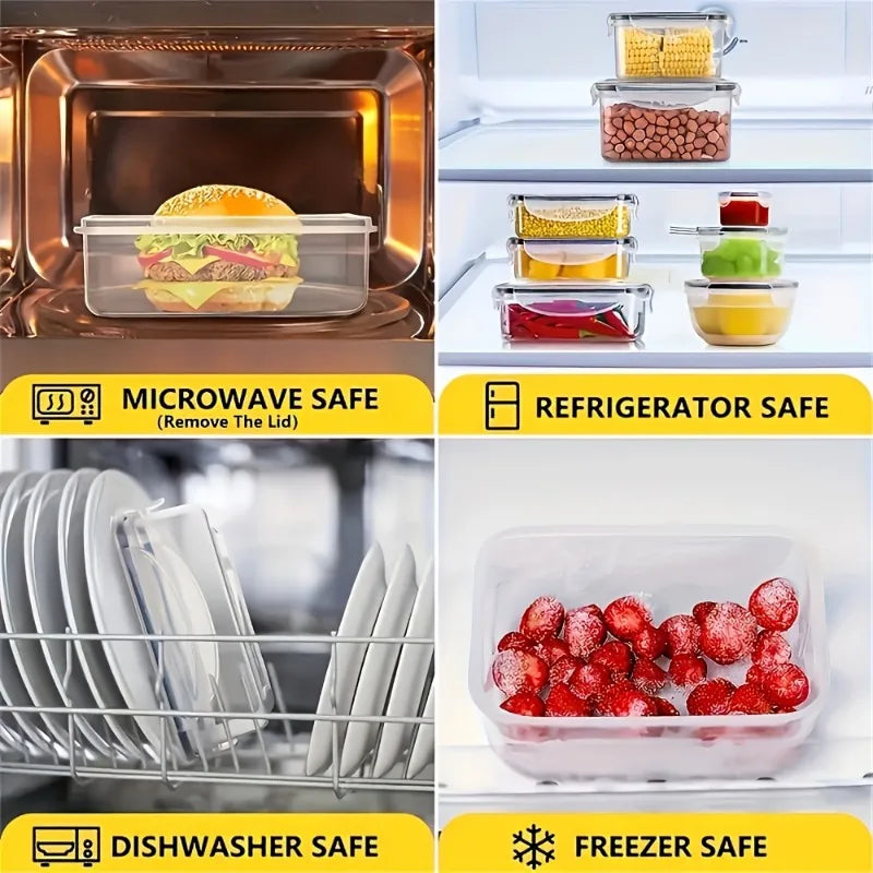 Airtight Food Storage Set With 24 Containers And Labels