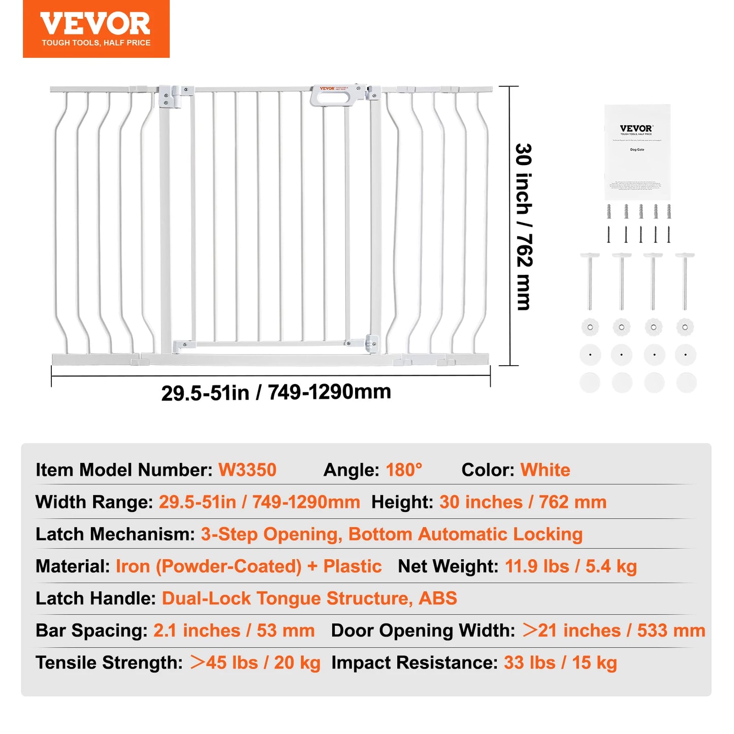 SucceBuy Pressure Mount Baby And Pet Gate