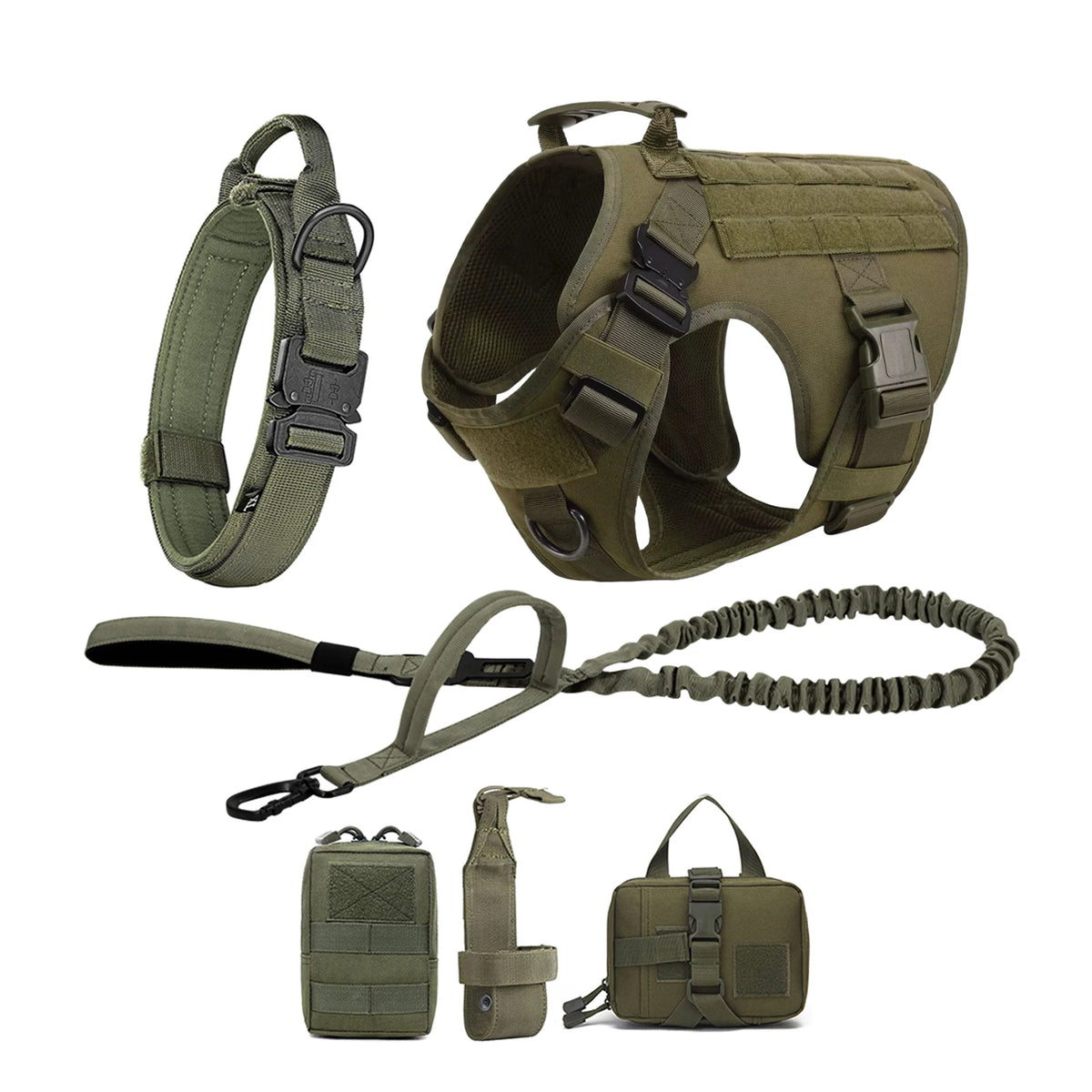 Tactical Dog Harness With Molle Pouches