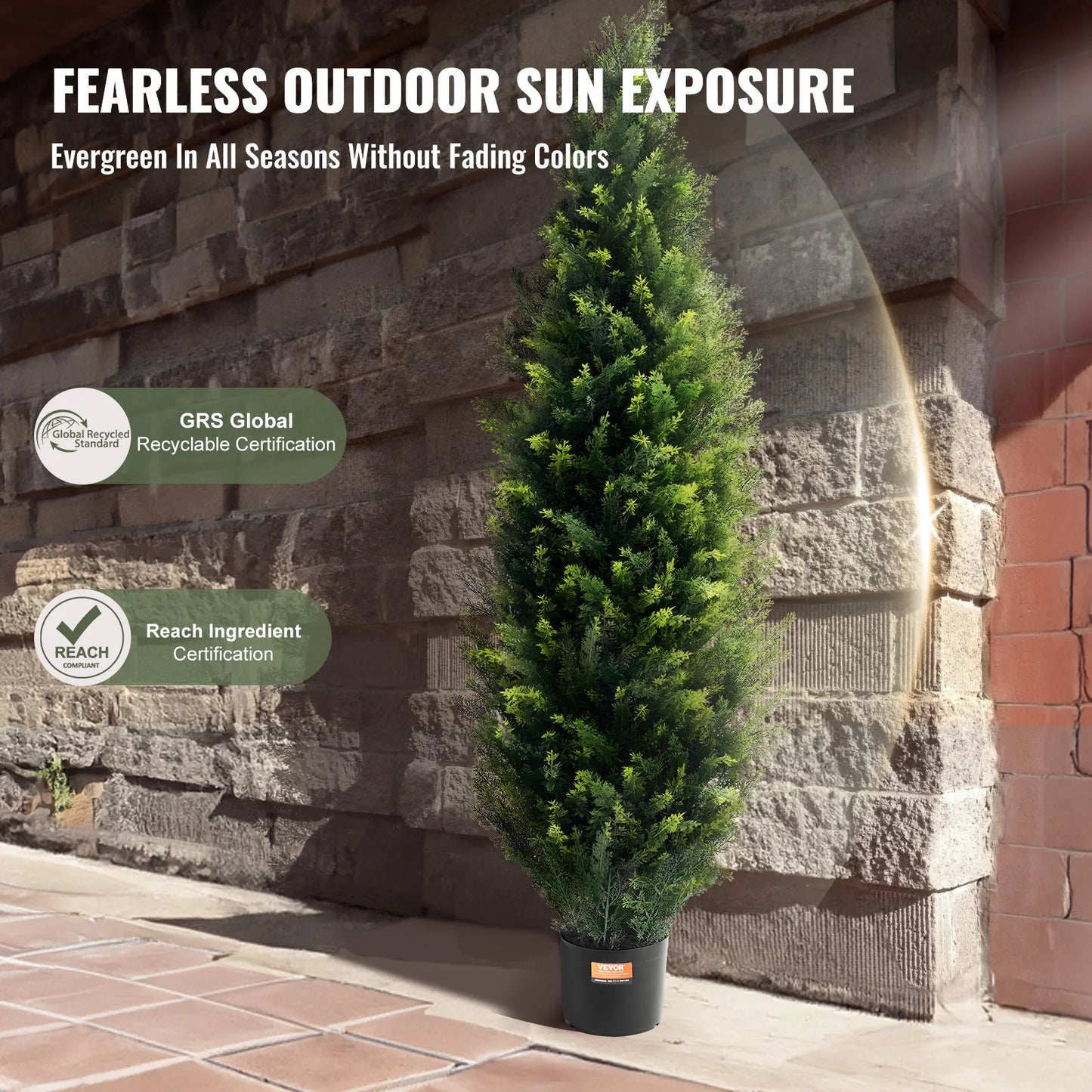 SucceBuy Artificial Cedar Topiary Garden Decor