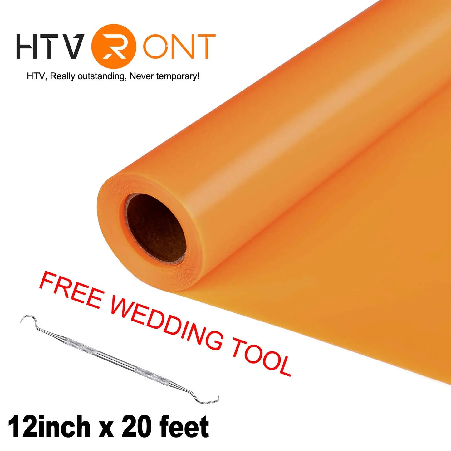 HTVRONT 12"X20ft/30x600cm Heat Transfer Vinyl Roll for T-shirt Garment Craft Heat Press DIY HTV Film For Printing Clothes Cricut