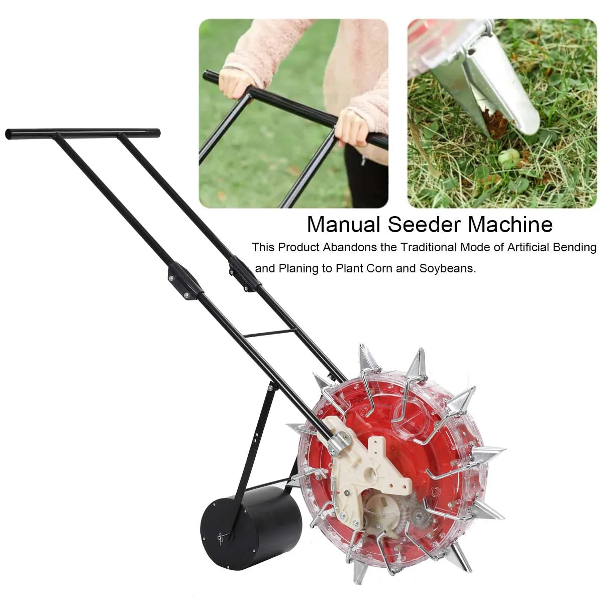Hand Push Roller Seeder And Fertilizer Applicator