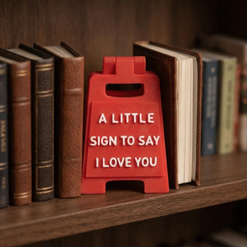3D Printed Mini "I Love You" Sign - Plastic Desktop Decoration Suitable for Valentine's Day Gift, Wedding