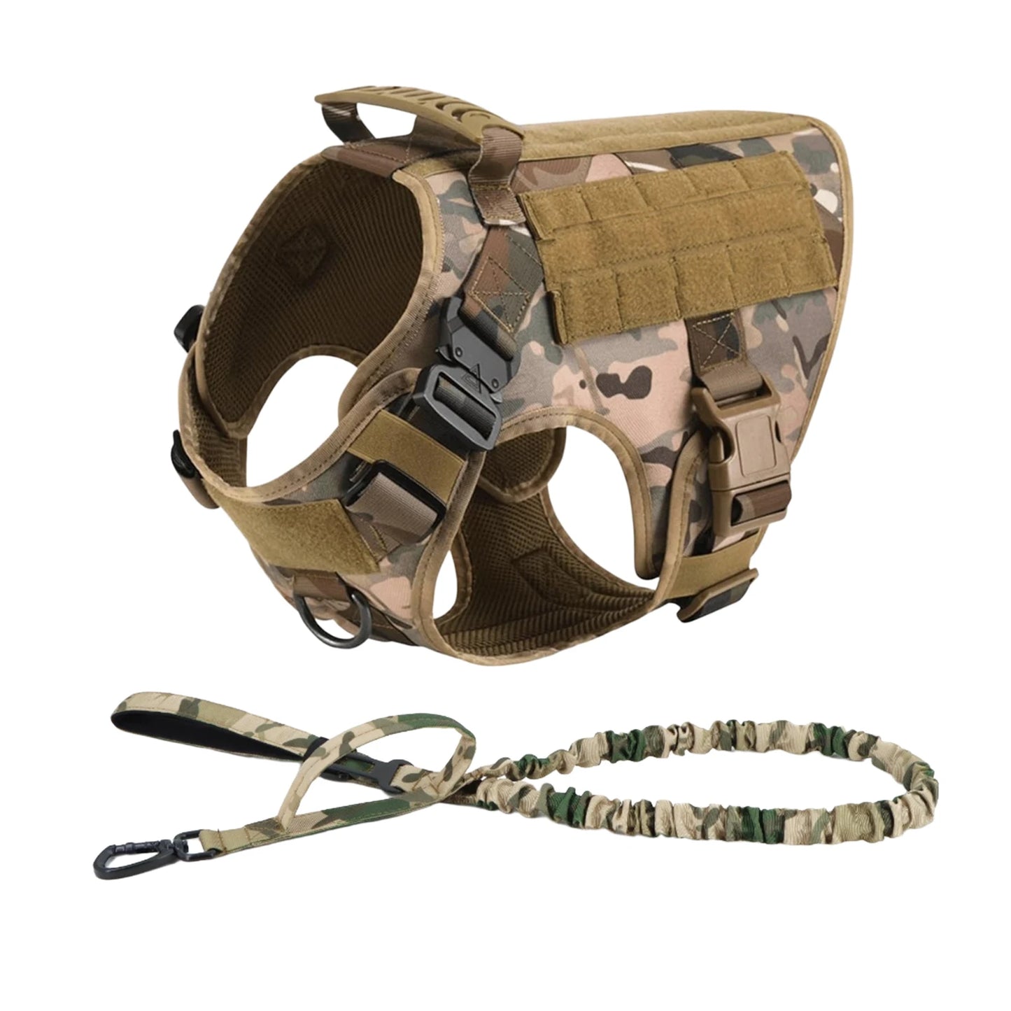 Tactical Dog Harness With Molle Pouches
