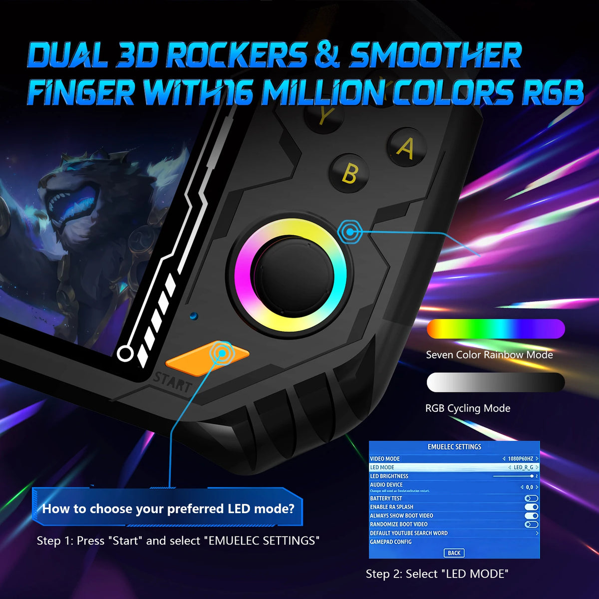 AISLPC Retro Handheld Gaming Console With Dual System