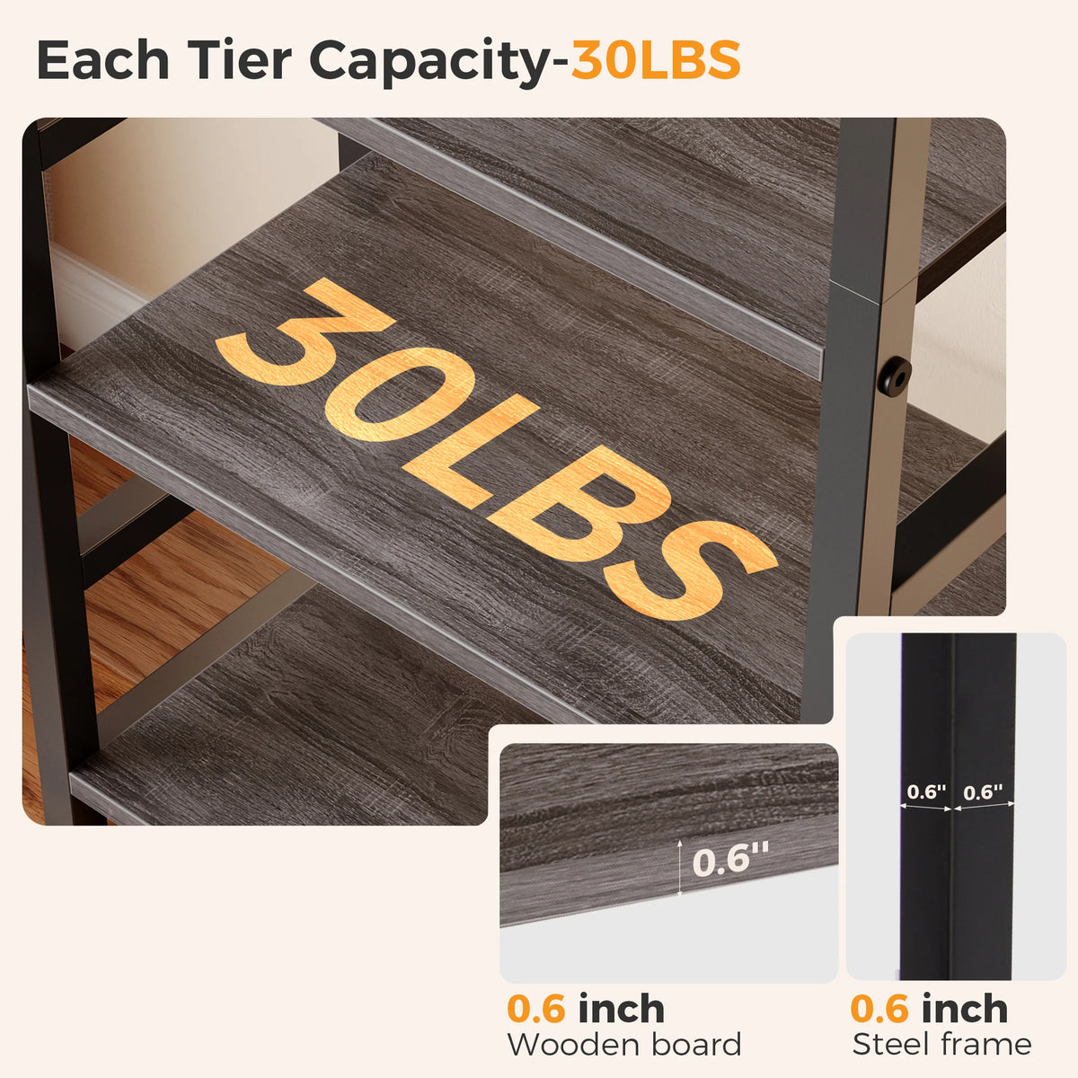 MCQ Wooden Standing Display Bookshelf