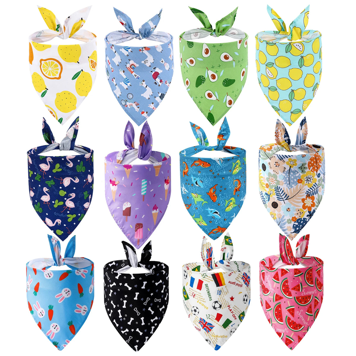 Soft Washable Folded Dog Bandana
