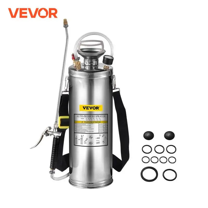 SucceBuy Hand Powered Stainless Steel Sprayer