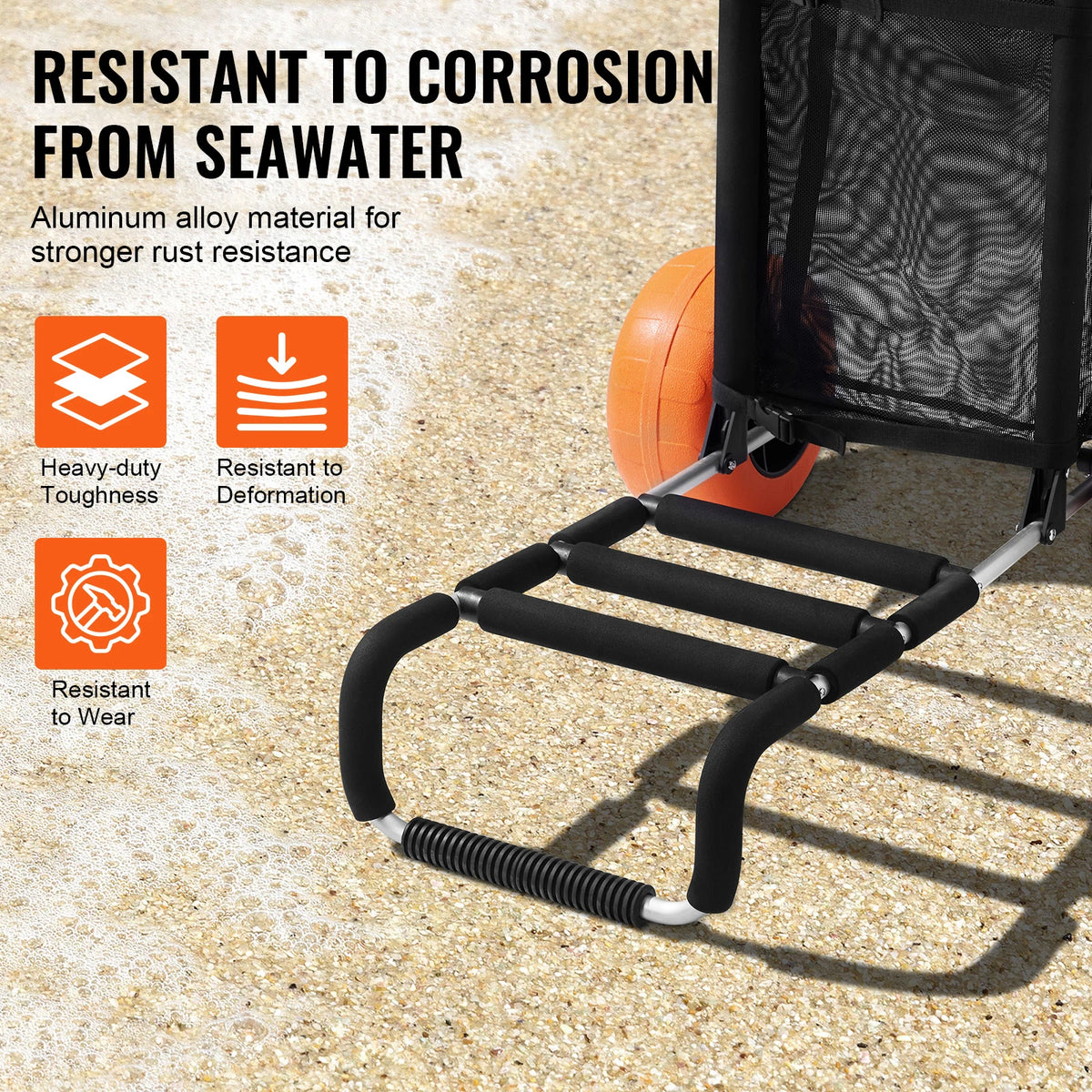 SucceBuy Adjustable Beach Folding Cart