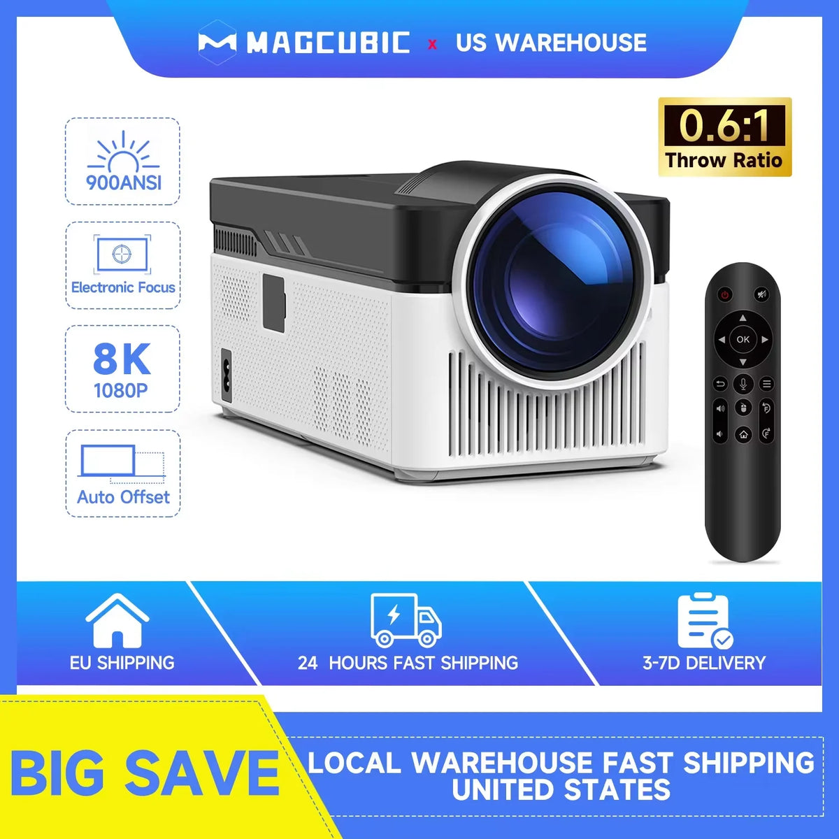 Magcubic HY450 Ultra Short Throw Projector Auto Focus