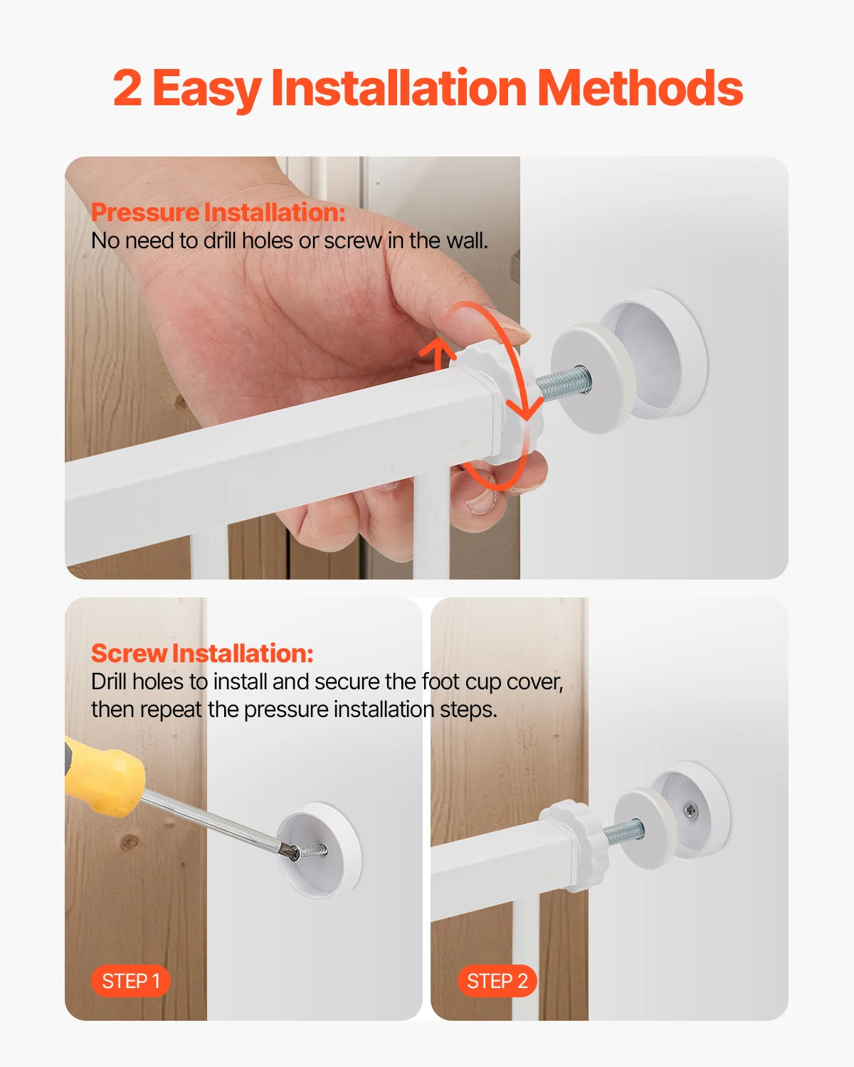 SucceBuy Pressure Mount Baby And Pet Gate