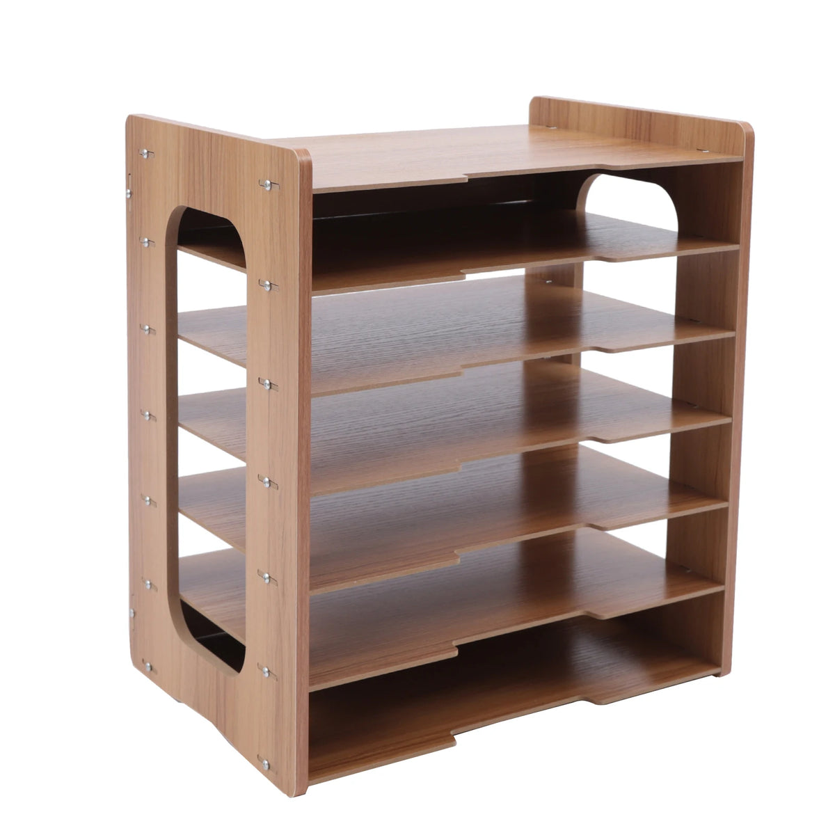 Wooden 7 Tier Office Paper Organizer Desk File Tray