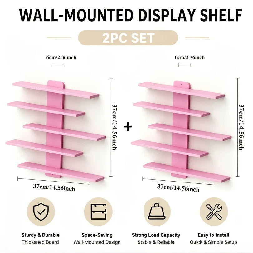 Floating Wall Display Shelves for Figurines