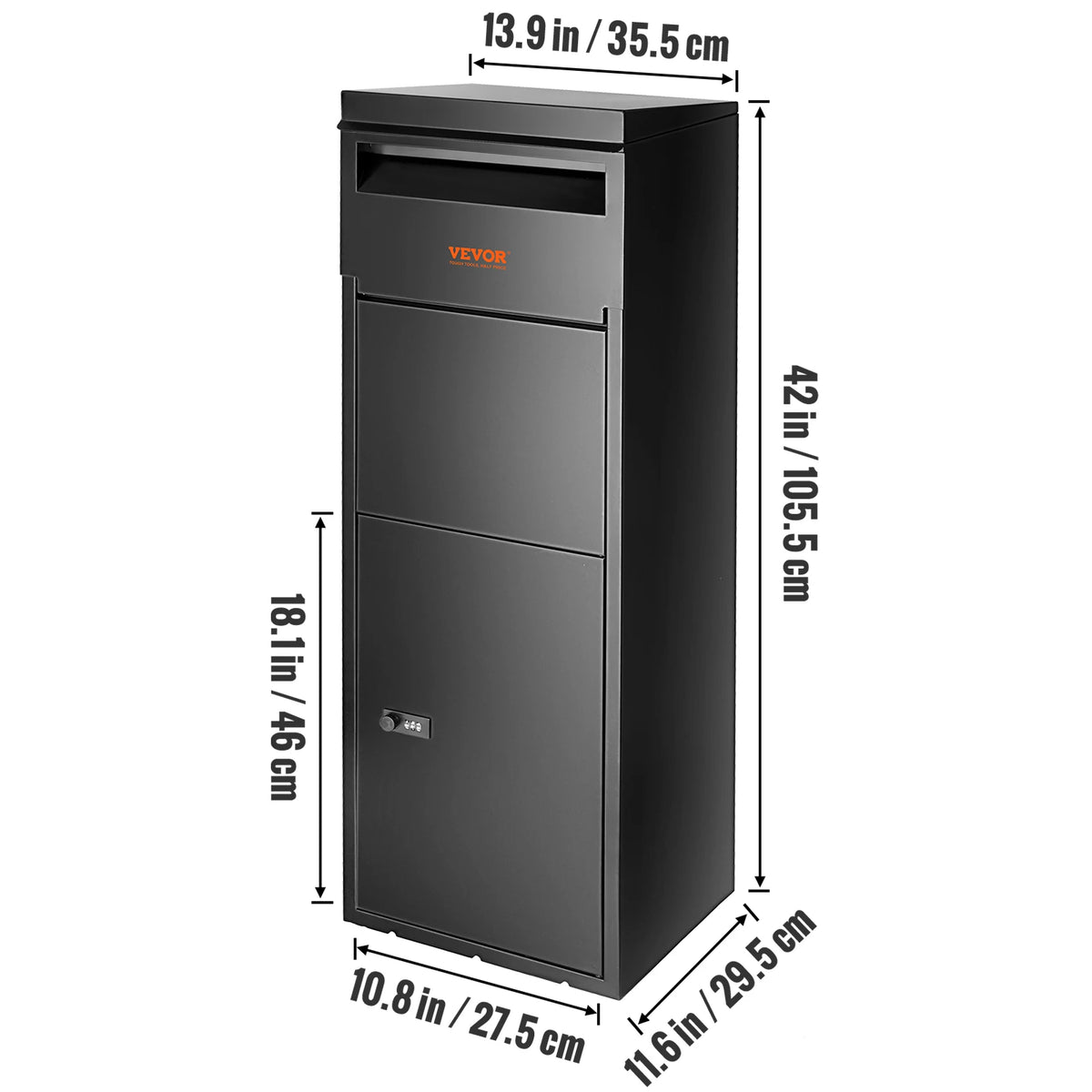 SucceBuy Wall Mounted Locking Metal Mailbox