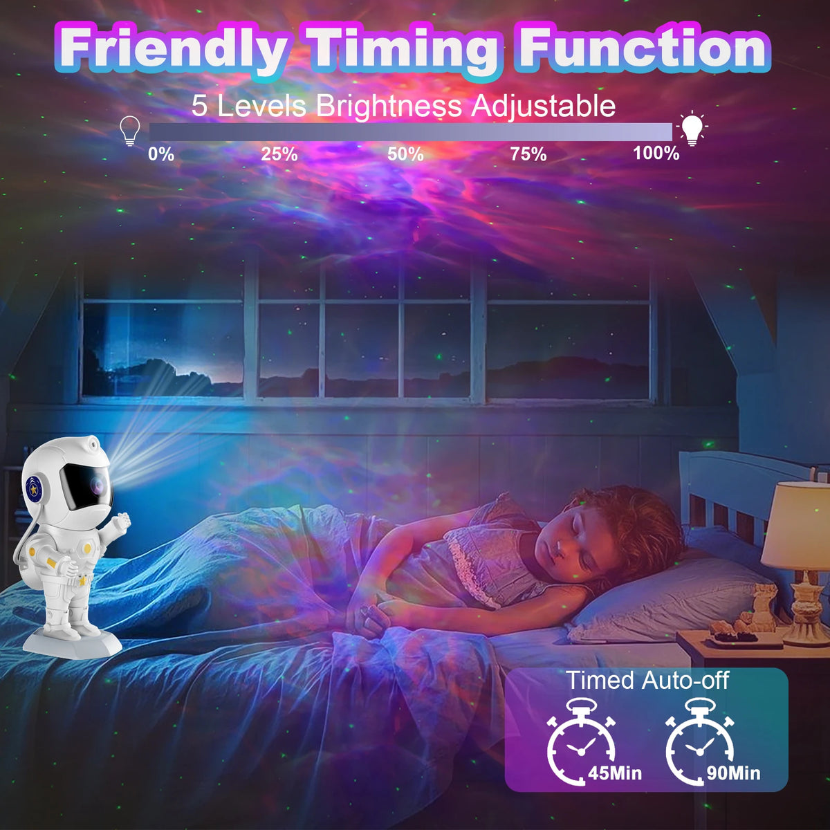Astronaut Starry Sky Night Light Projector With Remote