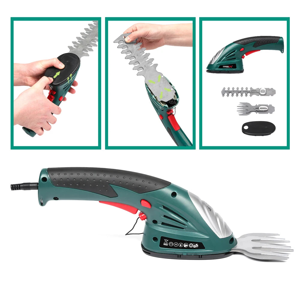 Posenpro Cordless 2 In 1 Grass And Shrub Shears