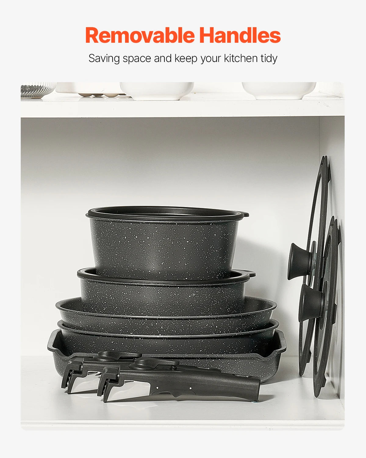 SucceBuy Nonstick Granite Cookware Set