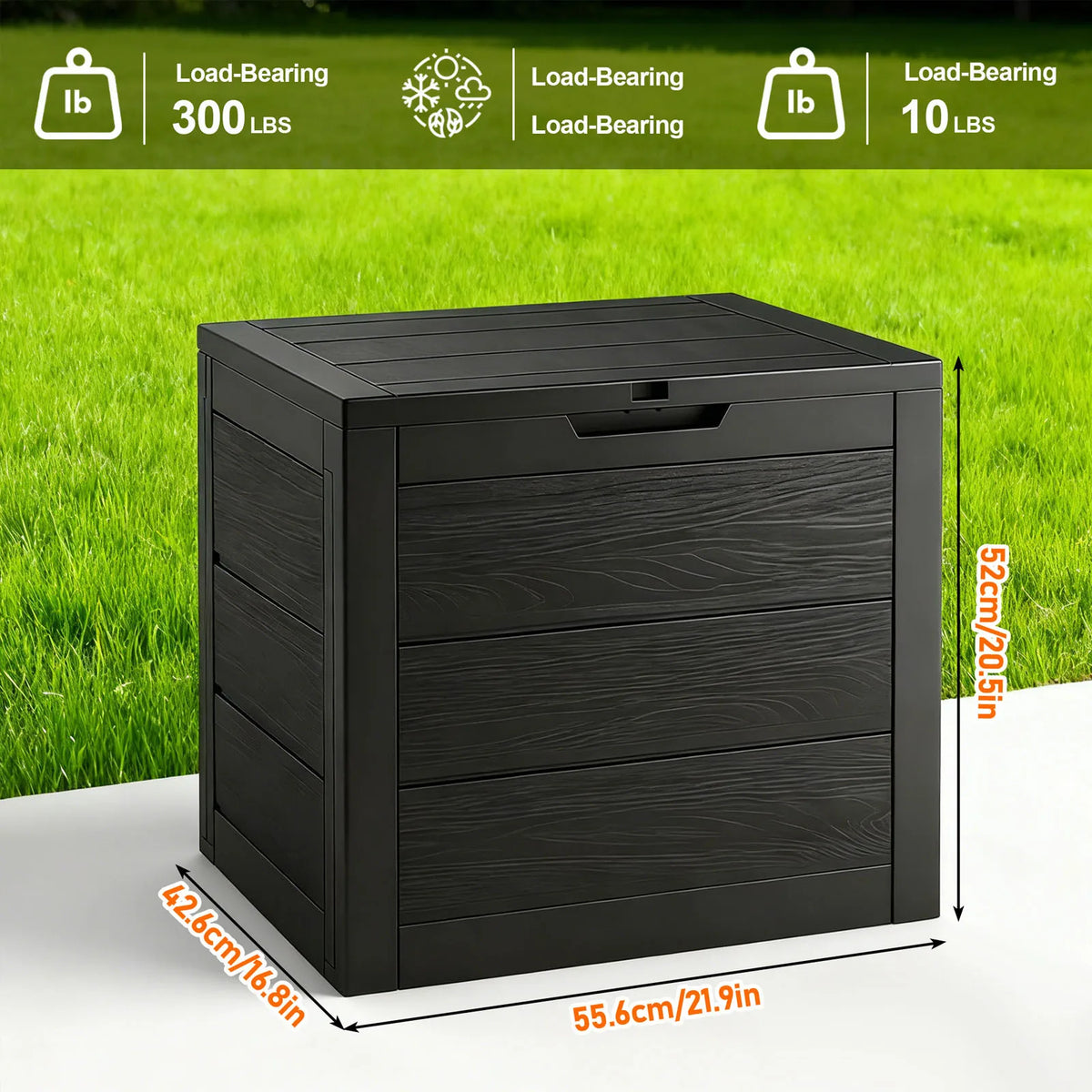 SARENZOON Outdoor Deck Box With Lockable Lid