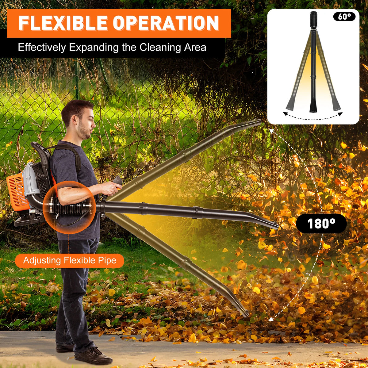 Gas Powered Backpack Leaf Blower for Lawn and Garden