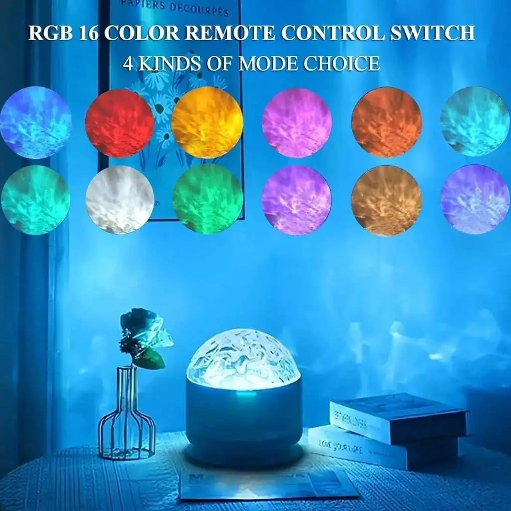 Rechargeable 3D Aurora Wave Projector With Remote