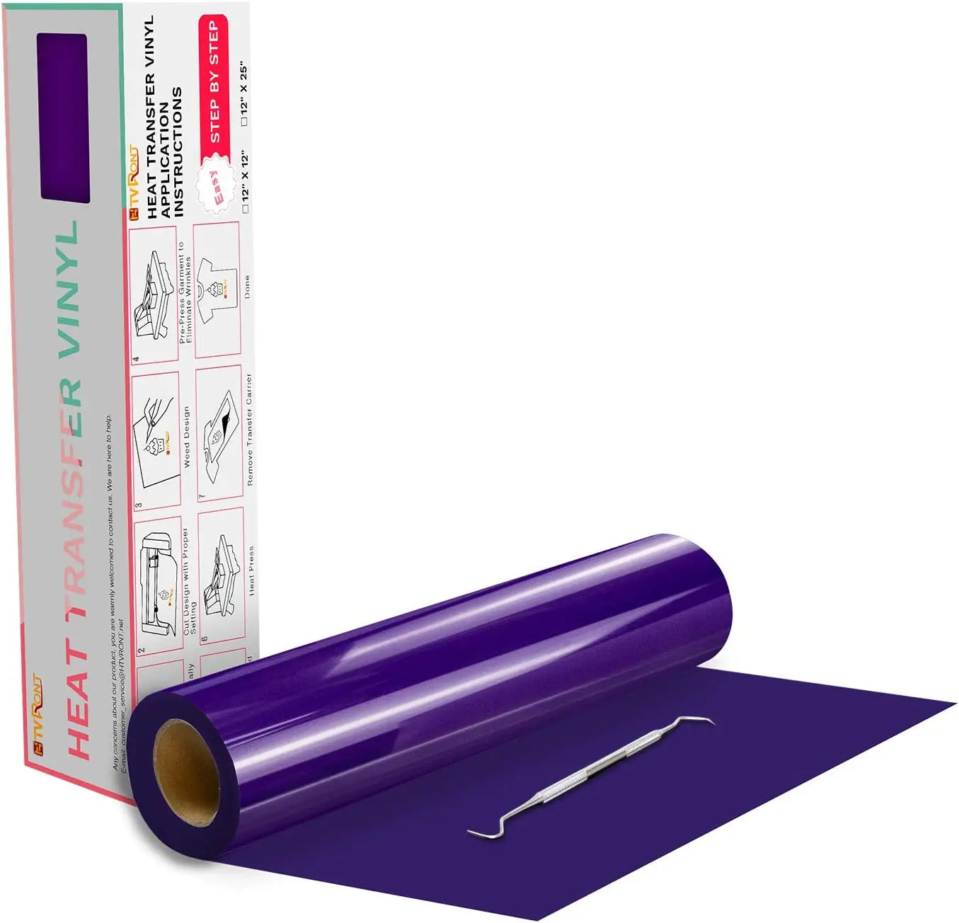 HTVRONT 12"X20ft/30x600cm Heat Transfer Vinyl Roll for T-shirt Garment Craft Heat Press DIY HTV Film For Printing Clothes Cricut