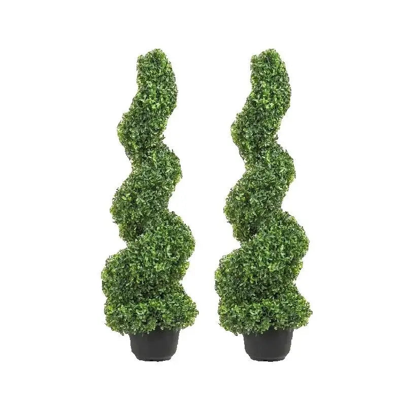 Artificial Boxwood Spiral Topiary For Garden Decor