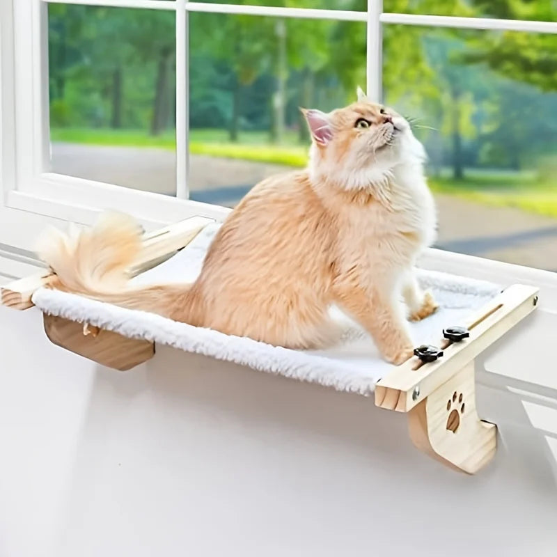 CZBNYX Pine Wood Cat Window Sill For Indoor Cats