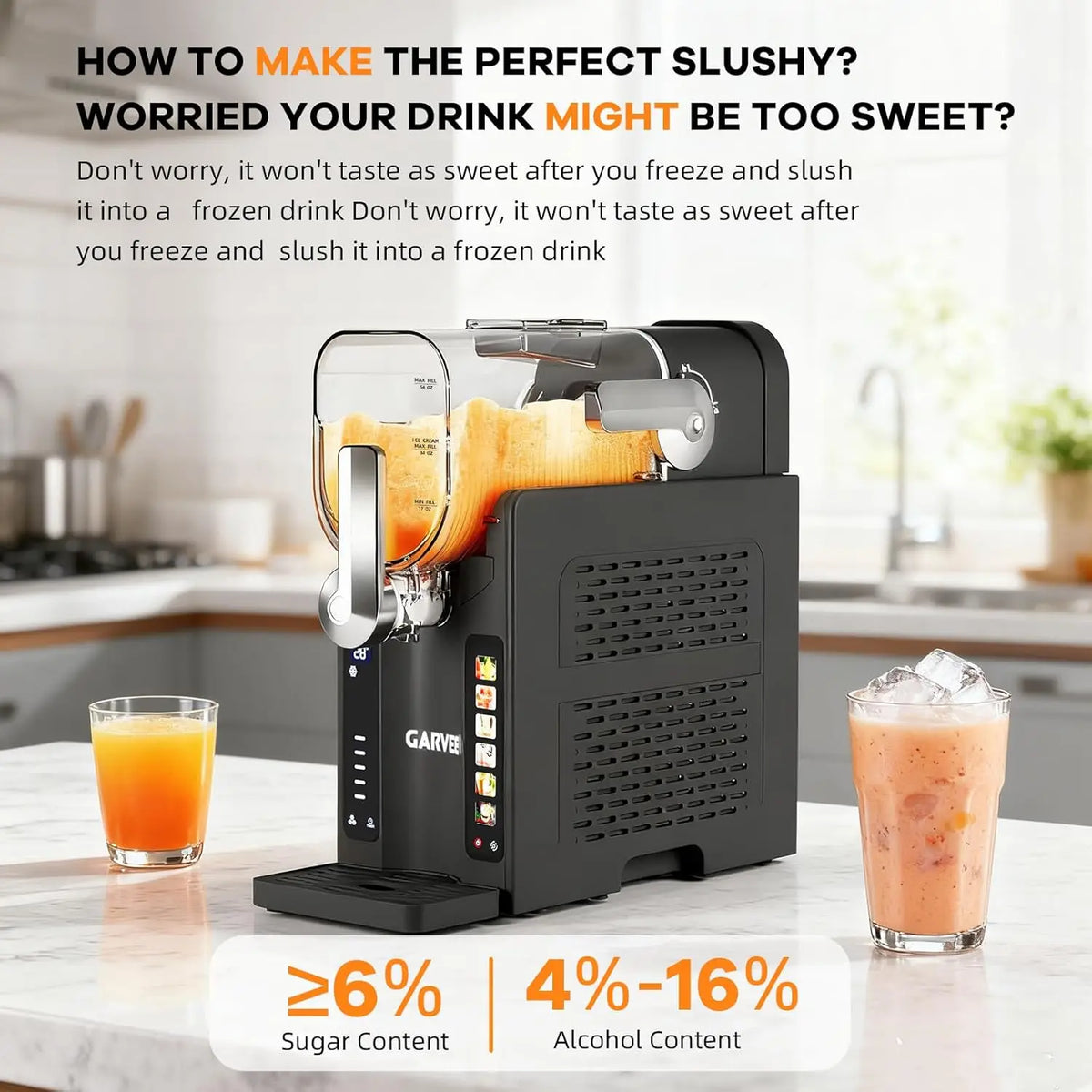 Acekool Slushie Machine With Led Display And Six Programs