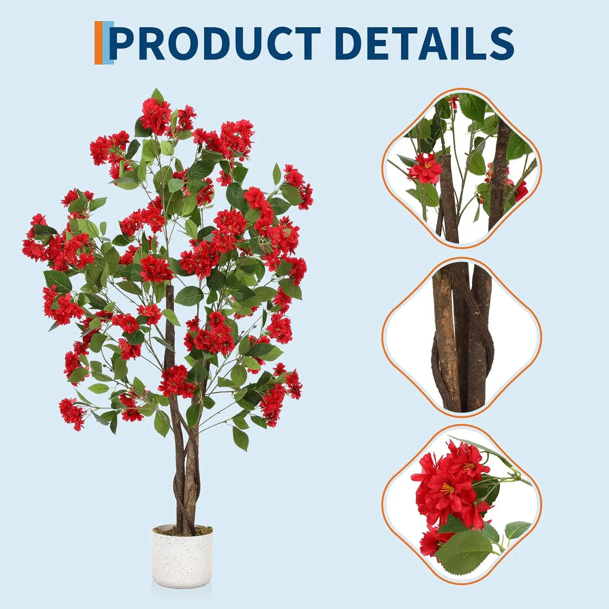 HiMISS Artificial Osmanthus Tree With Lifelike Flowers
