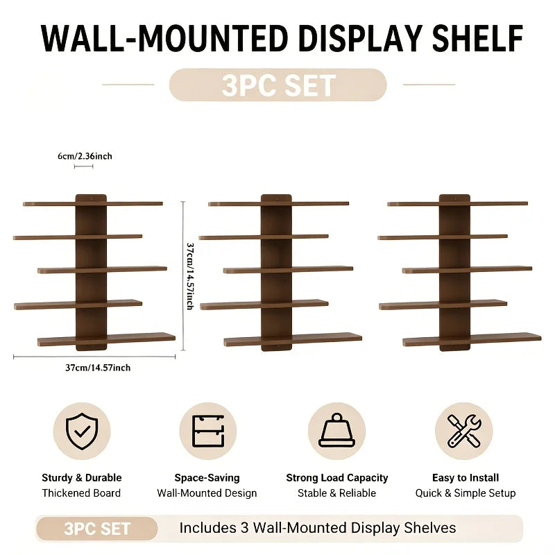 Floating Wall Display Shelves for Figurines