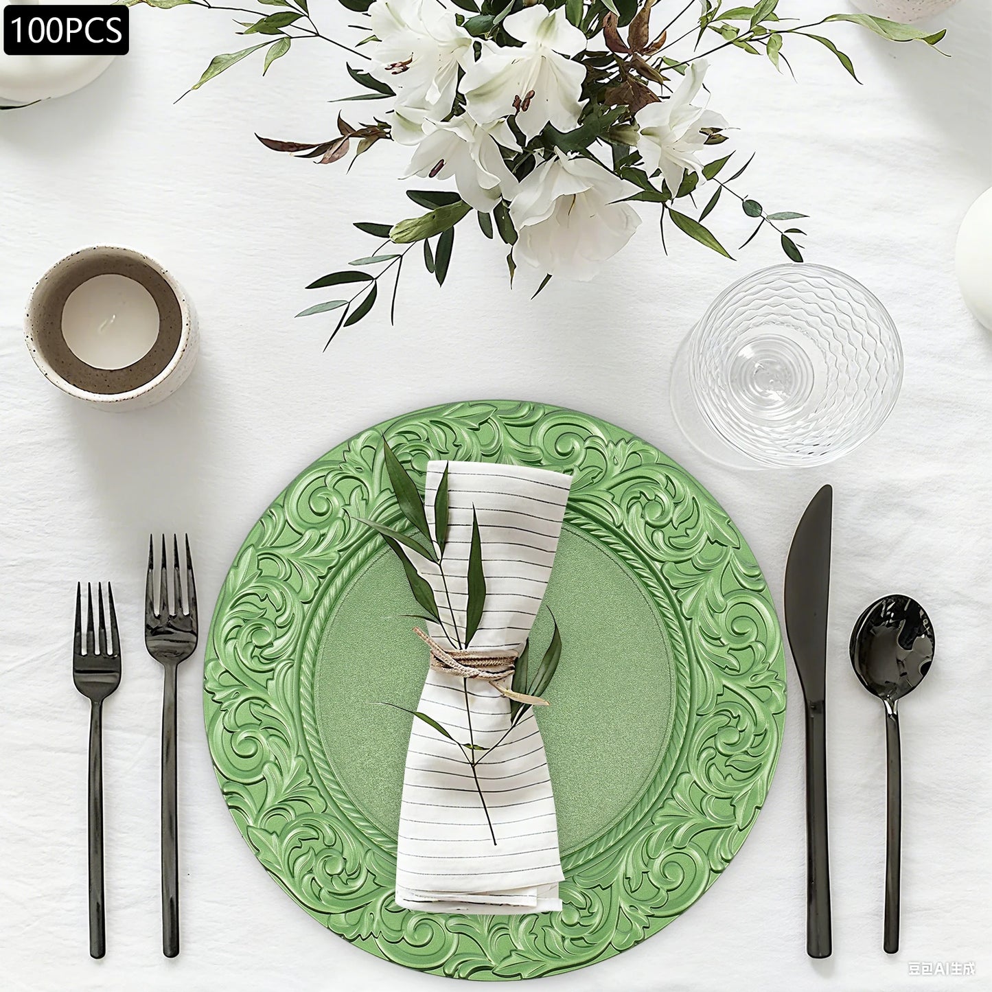 Round Reusable Charger Plates For Wedding Party Decor