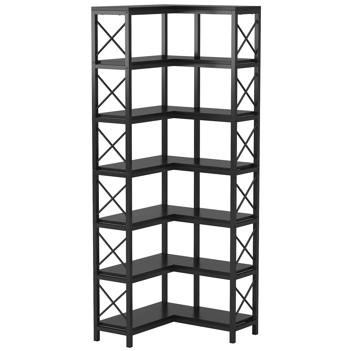 Tribesigns Modern Seven Tier Corner Bookcase