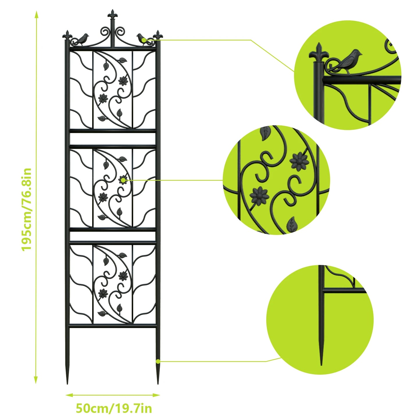 Decorative Outdoor Metal Garden Trellis Panel