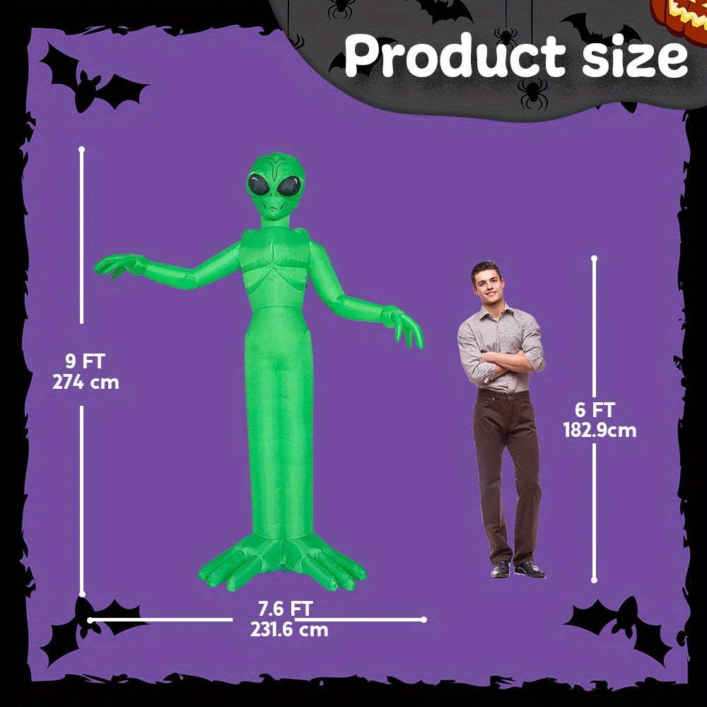 Joyfy Alien Halloween Inflatable Outdoor Decor LED Lights