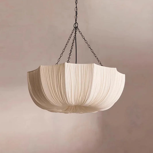 VIGOUS Retro Fabric Wabi Sabi Pendant Light
