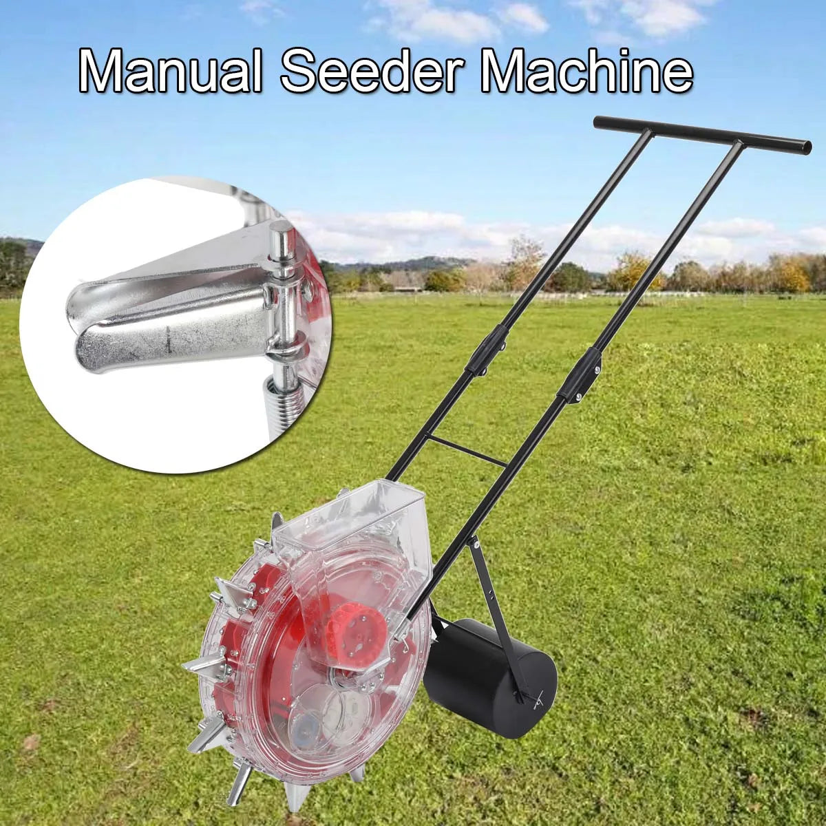 Hand Push Roller Seeder And Fertilizer Applicator