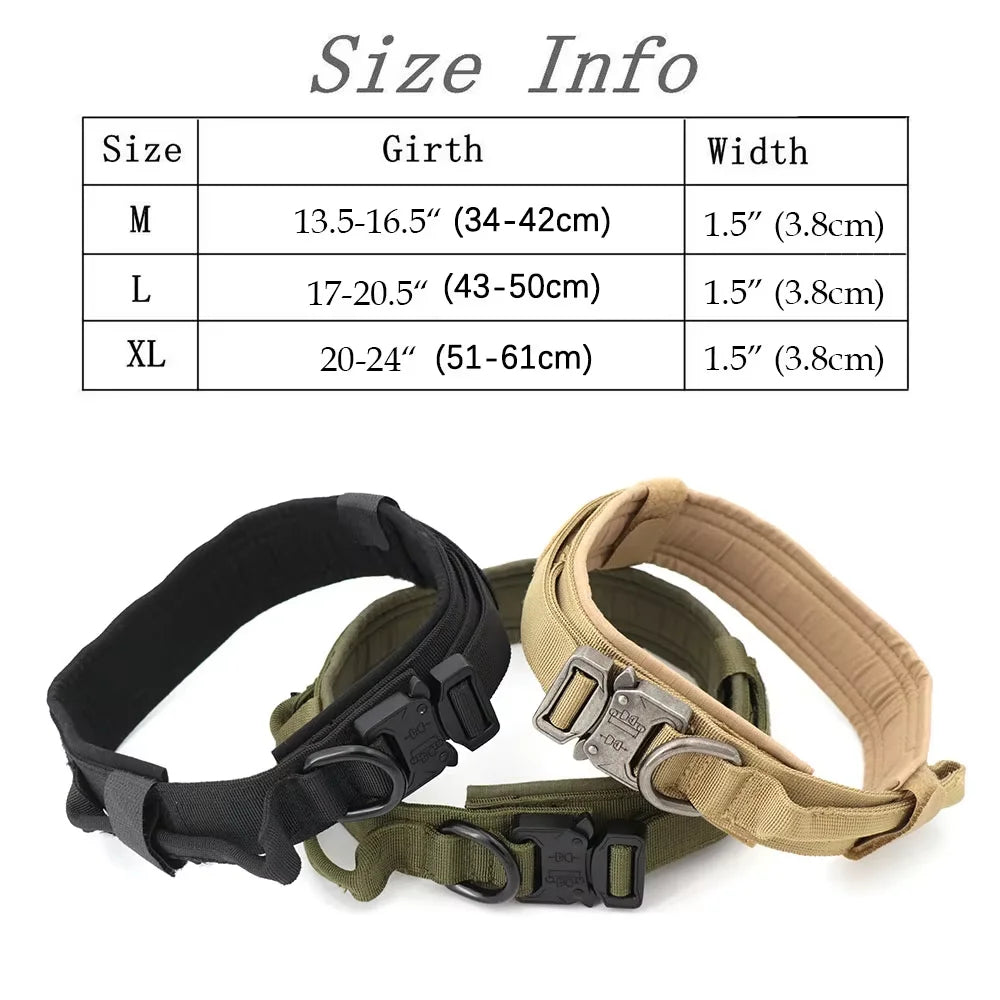 Adjustable Tactical Dog Training Collar With Leash Set
