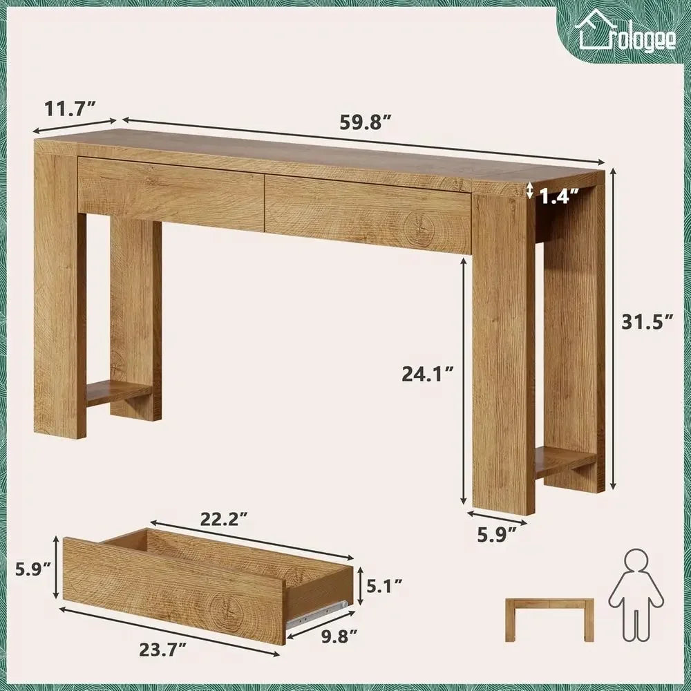 Sofa Table With Wooden Doors For Entryway And Living Room