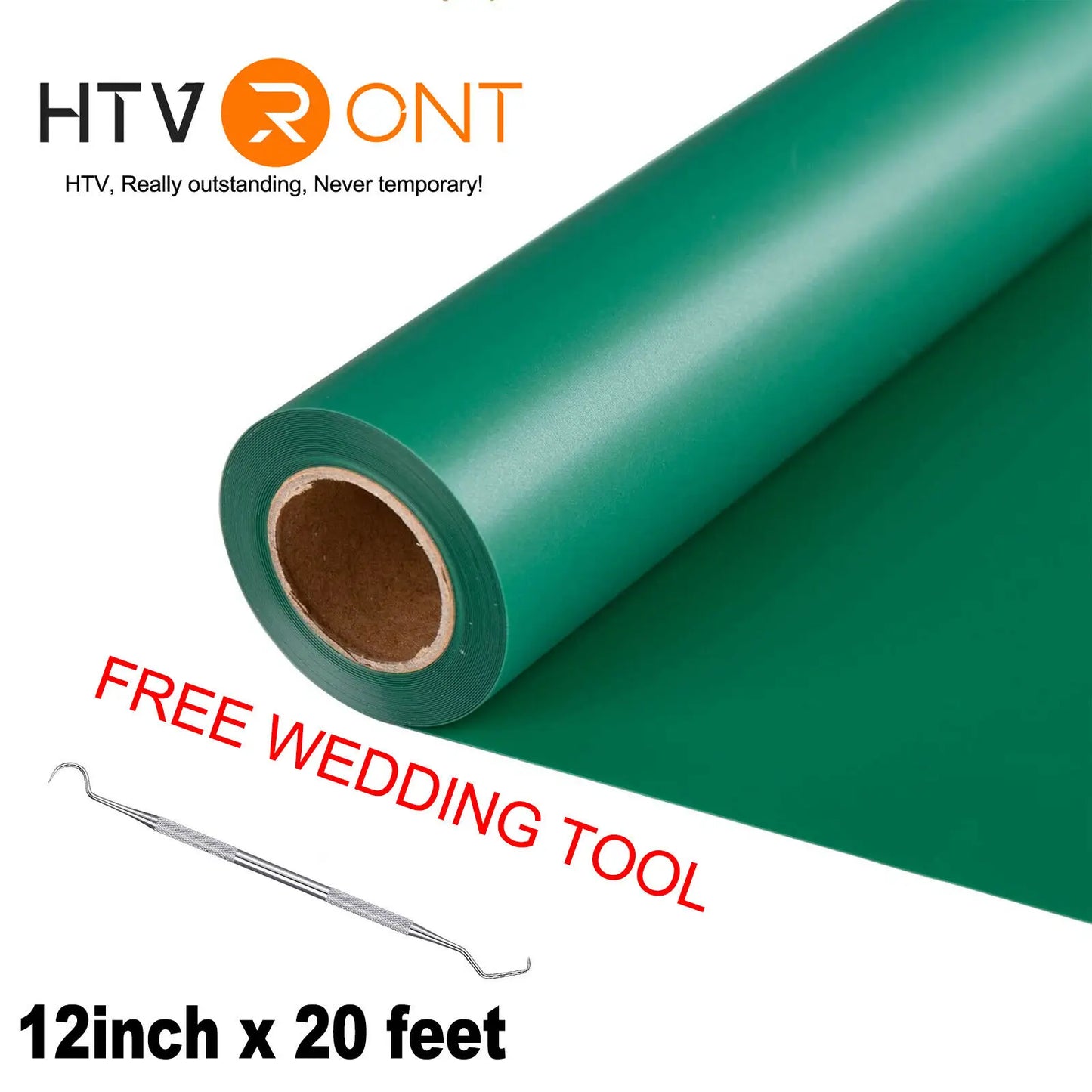 HTVRONT 12"X20ft/30x600cm Heat Transfer Vinyl Roll for T-shirt Garment Craft Heat Press DIY HTV Film For Printing Clothes Cricut