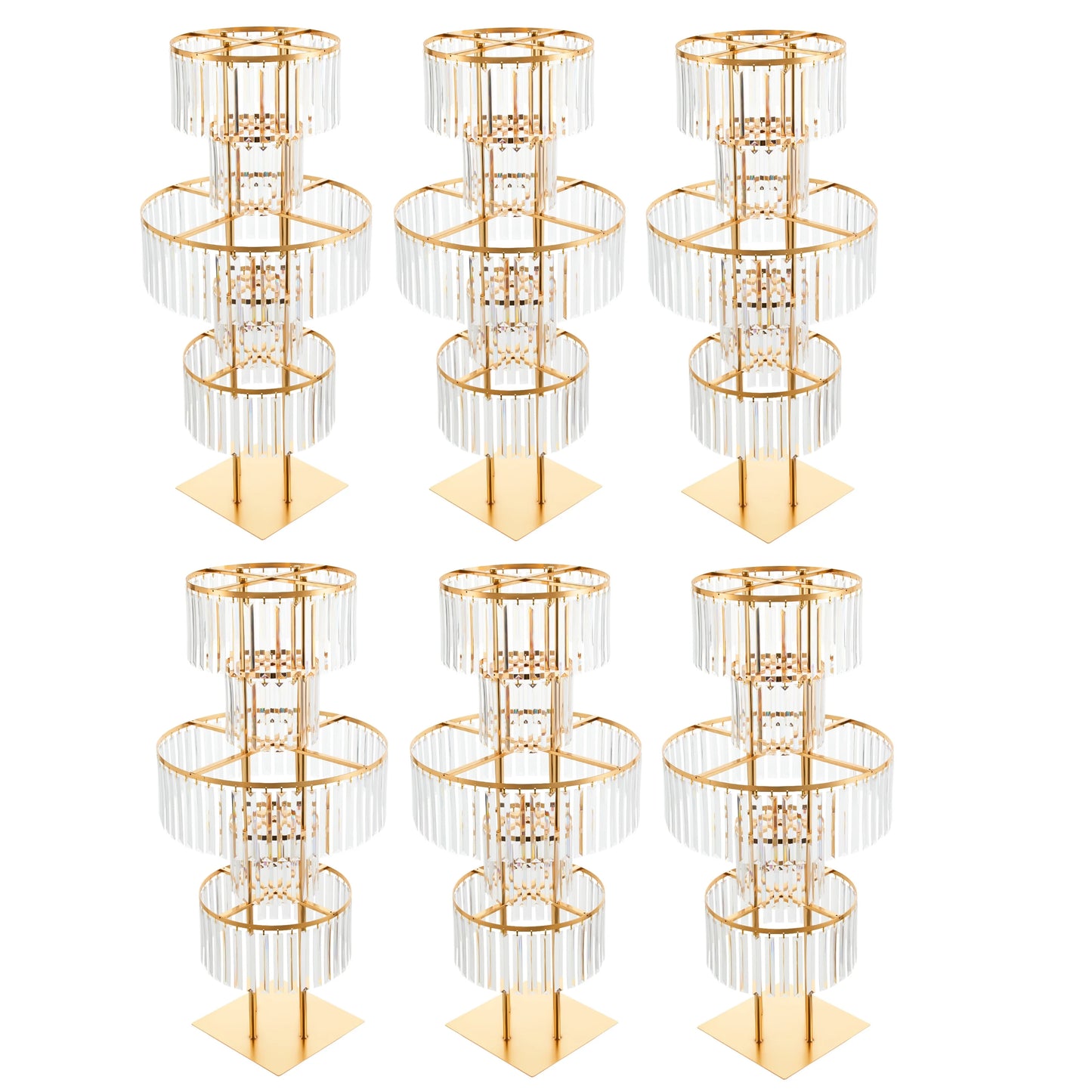 Five Tier Acrylic Crystal Flower Stand