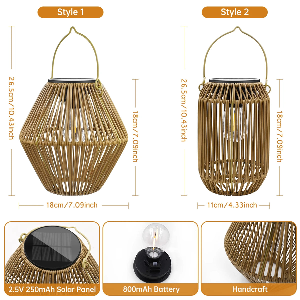 Amaryllis Solar Lantern Outdoor Waterproof Hanging Lamp