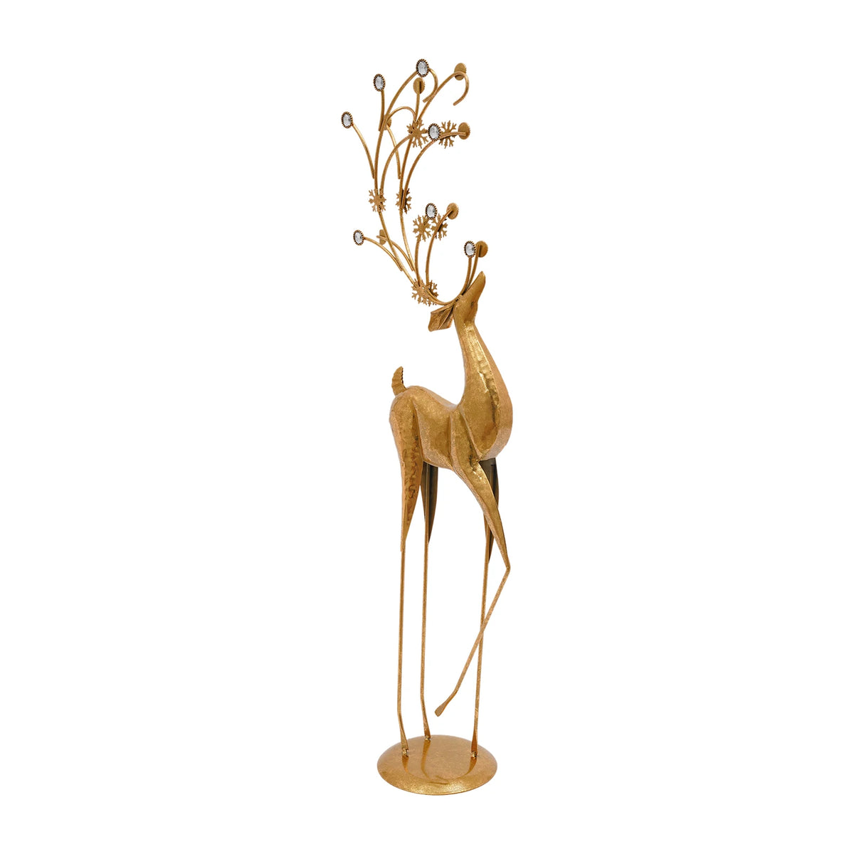 Retro Metal Deer Statue for Elegant Home Decor