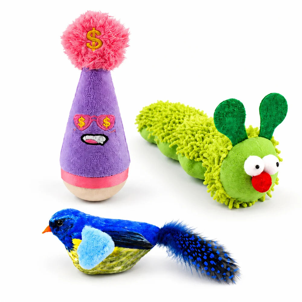 Zoe Interactive Cat Toy Set With Chirping Bird